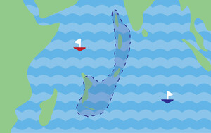 The new continent was confirmed by the presence of minerals in rocks found on Mauritius.