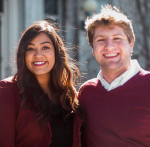 James Franco, right, and Angie Pati, left, are running for president and vice president of Student Association's 61st Legislative Session, respectively.