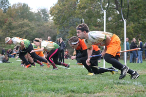 Though it isn’t recognized as a Division I sport, quidditch allows students to participate in an activity modeled after the Harry Potter film series.