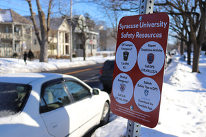 50 safety resource signs were installed at off-campus locations this week. 
