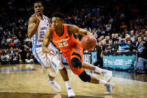 Tyus Battle drives to the rim in last year's ACC Tournament matchup with the Tar Heels.