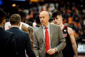 Chris Mack is in his second season coaching Louisville.