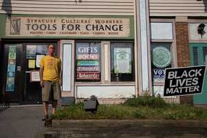 Andy Mager is the Sales Manager and Social Movements Liason of Syracuse Cultural Workers.