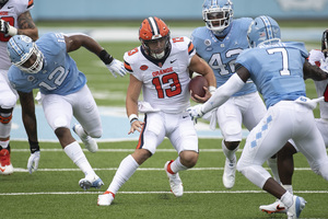 Syracuse quarterback Tommy DeVito managed just 112 passing yards on 13-of-31 completions.