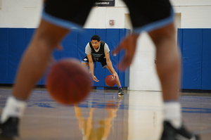 Onondaga Community College's men's basketball 2020-21 season was canceled due to the COVID-19 pandemic. The team lost 75% of its players.