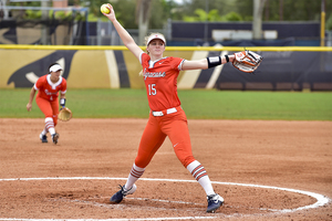 Kaia Oliver, who's second in the pitching rotation, pitches for the Orange. 