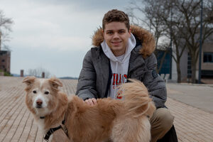 Syracuse University partnered with Go Team Therapy Dogs, PAWS of CNY and Pet Partners of CNY to bring emotional support animals to campus and bolster the mental health of their students. 
