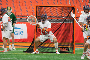 Will Mark recorded 13 saves against Vermont on Saturday, helping Syracuse open the season with a 7-5 win.