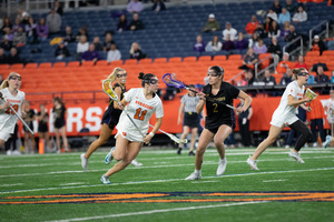 In her return to Syracuse, Northwestern goalie Delaney Sweitzer made seven saves on 15 shots faced to help suppress SU's attack.