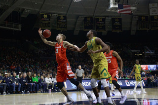 Marek Dolezaj tracks down a rebound. He had six boards in the Orange win.