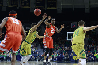 Frank Howard dishes inside to Chukwu. Howard had four assists.