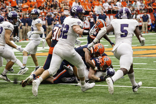 SU lost two fumbles against Holy Cross.