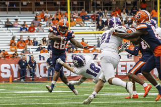 Tailback Jarveon Howard (pictured) ran for 10 yards on four carries. 