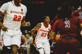 In Syracuse's win, point guard Kiara Lewis turned the ball over five times — one less than the season-opener against Ohio.