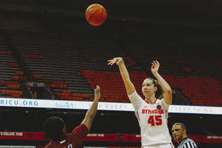 Strautmane's four 3-pointers in the second half helped Syracuse go 7-for-19 from behind the arc in the final 20 minutes.