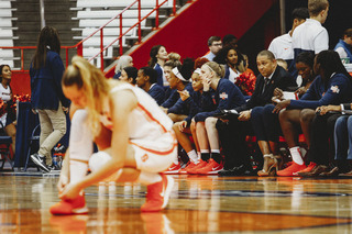 Digna Strautmane opened the game against UMBC with a 3-pointer and had four more the rest of the game.