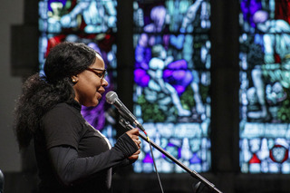 Reverend Deanna Daniel sings 